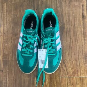 Adidas Green and Lavender Classic Sneakers